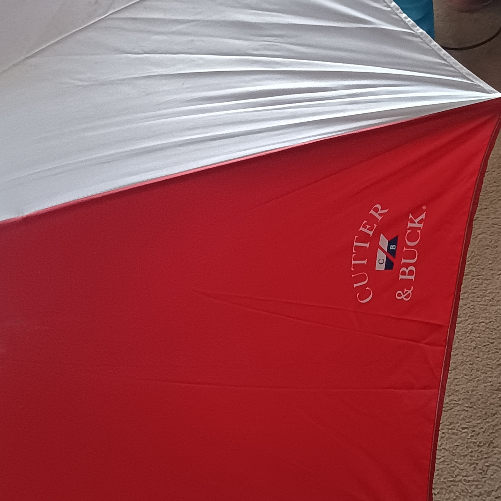 Cutter & Buck Red and White Umbrella